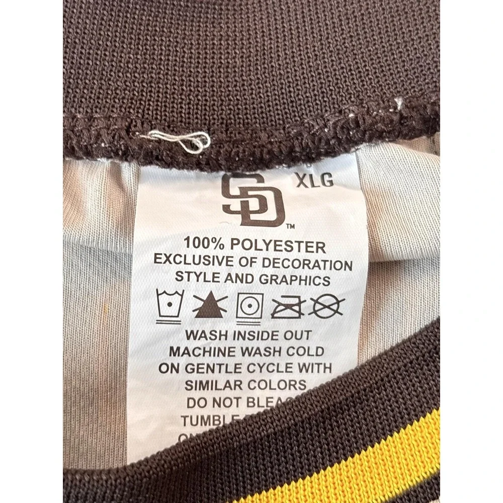 San Diego Padres Jersey Mens XL Brown MLB Baseball Musgrove 44 Cotopaxi